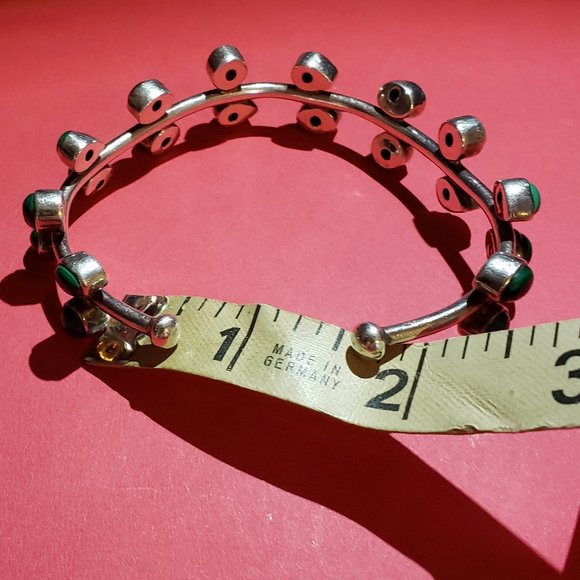 Vintage Handmade Malachite Bracelet - Picture 3 of 4